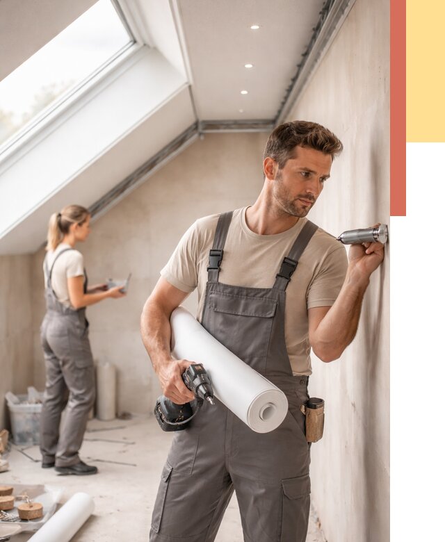 Монтаж натяжного потолка на мансарде в Туймазах от 3567 руб. | ОТДЕЛОЧНИК-Тмз