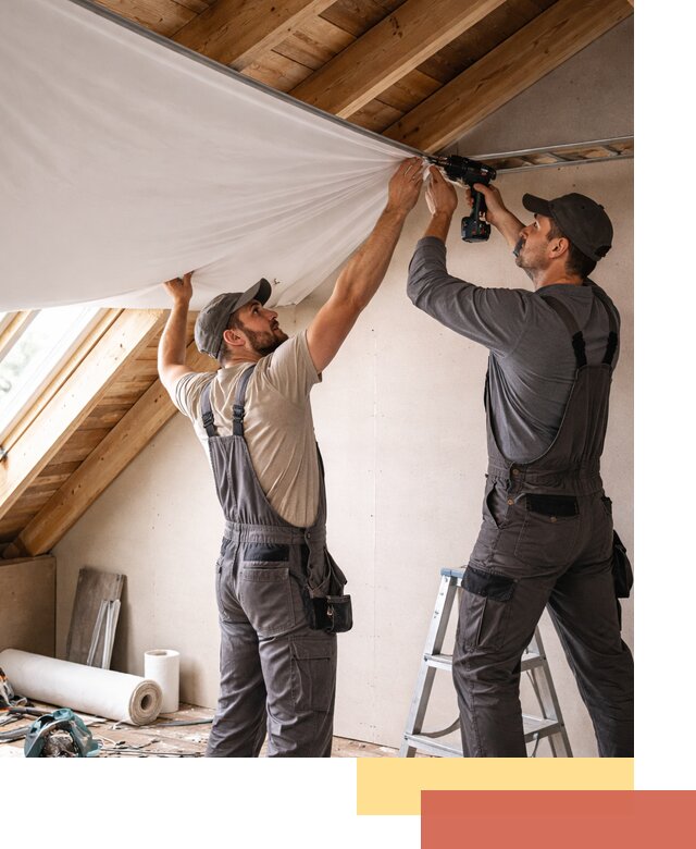 Монтаж натяжного потолка в мансарде в Туймазах