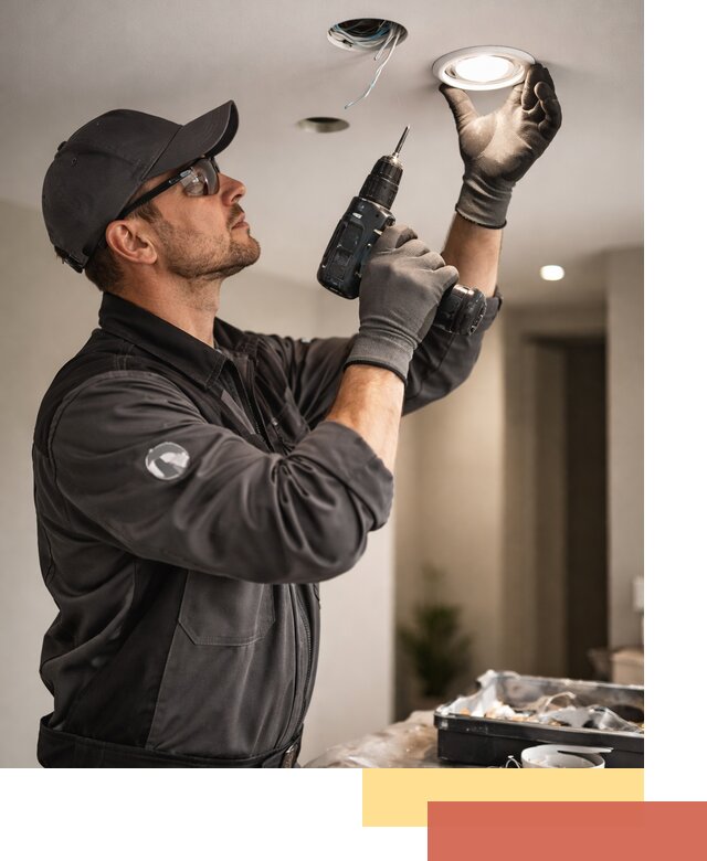 Установка точечных светильников в натяжной потолок в Туймазах