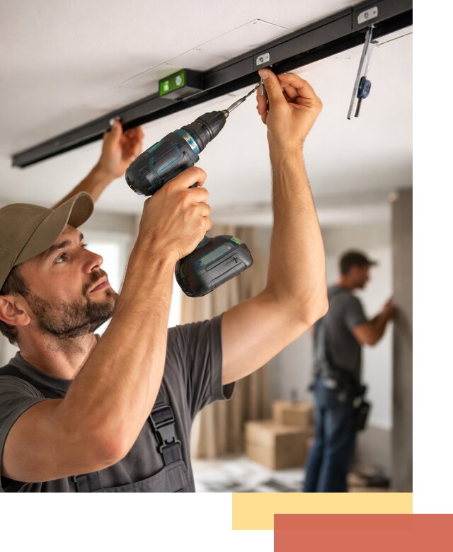 Установка трековых светильников в натяжной потолок в Туймазах