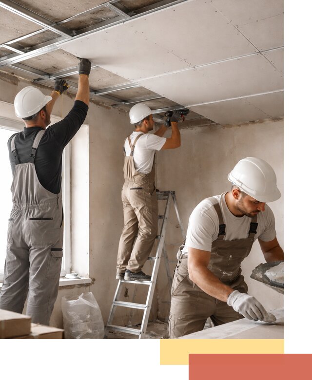 Одноуровневый потолок из гипсокартона в Туймазах — монтаж и отделка