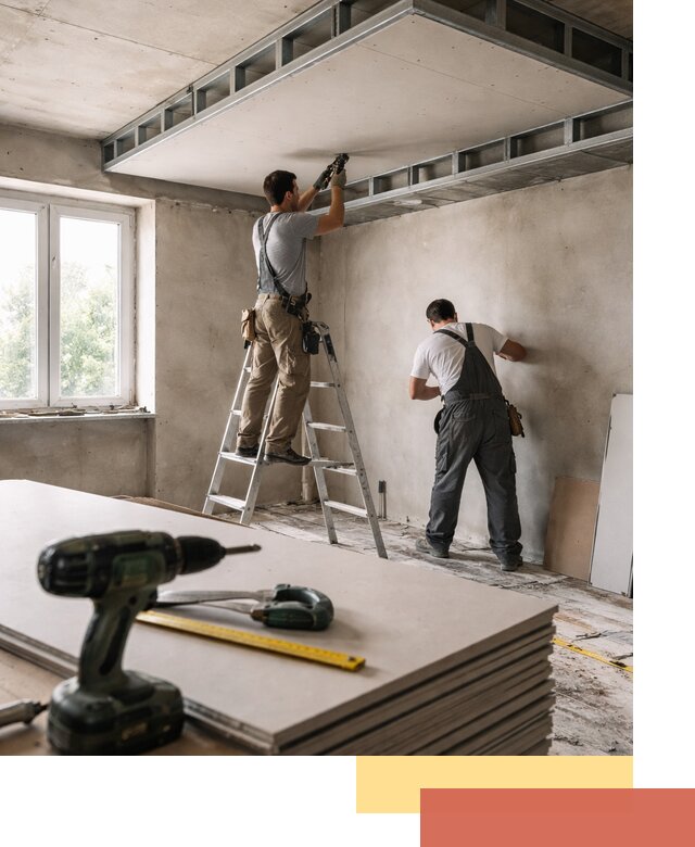 Двухуровневый потолок из гипсокартона в Туймазах