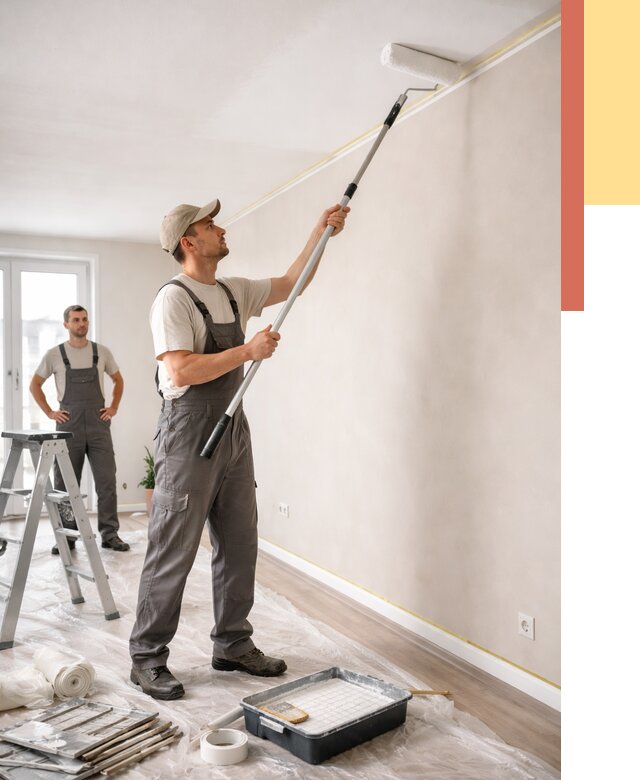 Покраска потолка из гипсокартона в Туймазах от 4586 руб./м2 — услуги под ключ | ОТДЕЛОЧНИК-Тмз