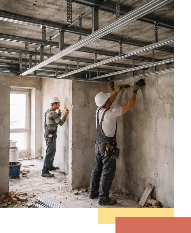 Монтаж каркаса потолка из профильного профиля в Туймазах