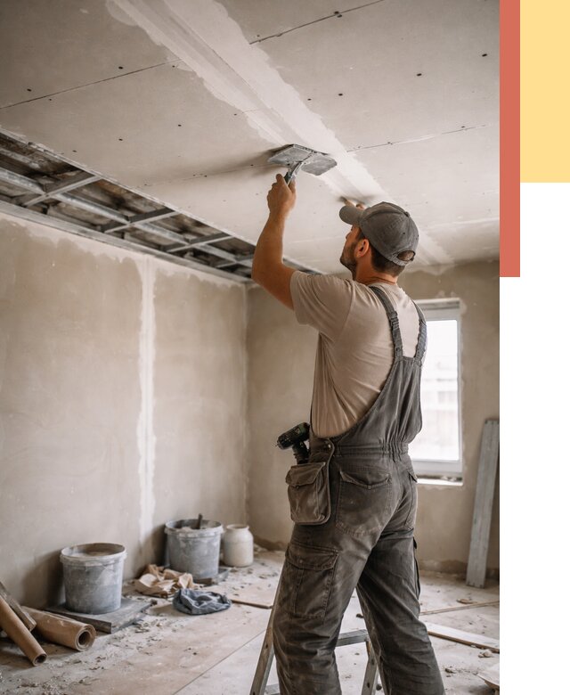 Ремонт потолка из гипсокартона в Туймазах от 662 руб./м² — быстро и недорого | ОТДЕЛОЧНИК-Тмз