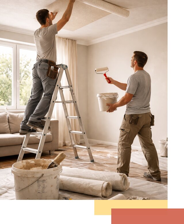 Поклейка обоев на потолок в Туймазах — качественно и быстро