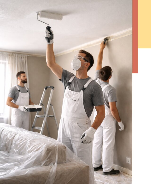 Покраска потолка водоэмельсионной краской в Туймазах от 2242 руб/м² — услуги под ключ | ОТДЕЛОЧНИК-Тмз