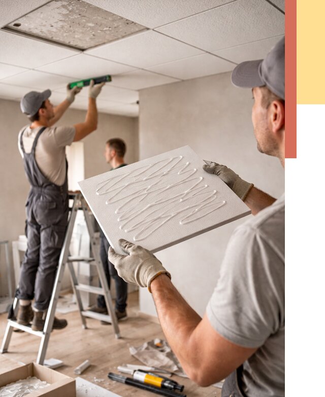 Монтаж потолочной плитки в Туймазах от 4586 руб. — быстро и недорого | ОТДЕЛОЧНИК-Тмз