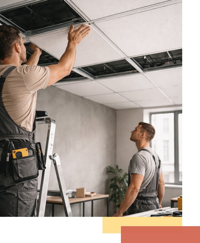 Монтаж потолочной плитки в Туймазах качественно и в срок