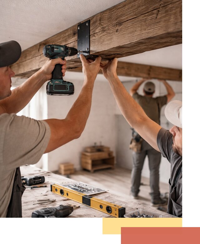 Монтаж декоративных потолочных балок в Туймазах