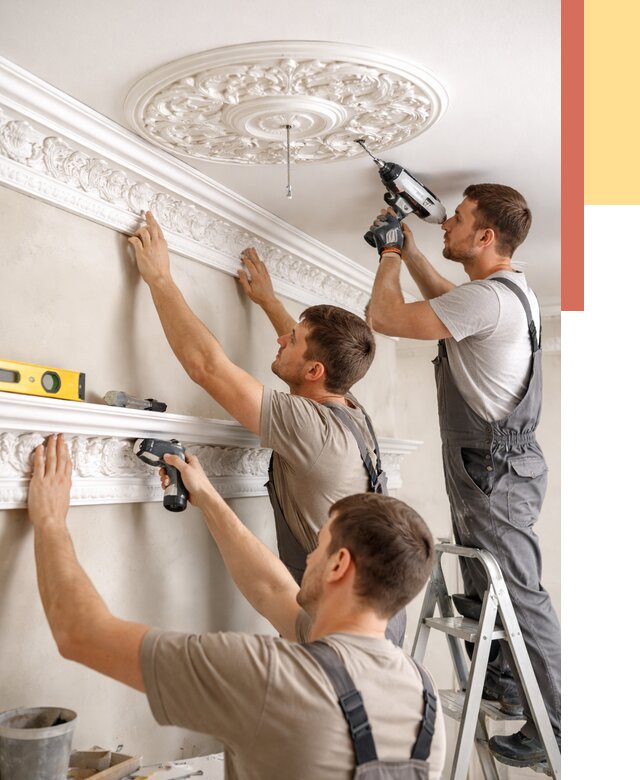 Монтаж лепнины на потолок в Туймазах от 3261 руб. быстро и недорого | ОТДЕЛОЧНИК-Тмз