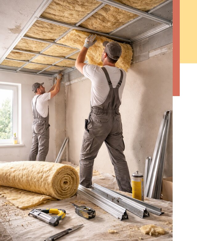 Утепление потолка в Туймазах от 7337 руб/м2 — недорого, быстро, под ключ | ОТДЕЛОЧНИК-Тмз